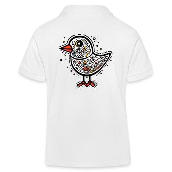 Vogel - Kinder Organic Poloshirt Mini Sprinter von Stanley/Stella - Weiß - Hinten