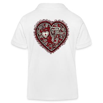 Herz Liebe - Kinder Organic Poloshirt Mini Sprinter von Stanley/Stella - Weiß - Hinten