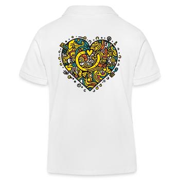 Herz Liebe - Kinder Organic Poloshirt Mini Sprinter von Stanley/Stella - Weiß - Hinten
