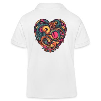 Herz Liebe - Kinder Organic Poloshirt Mini Sprinter von Stanley/Stella - Weiß - Hinten