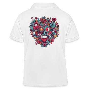 Herz Liebe - Kinder Organic Poloshirt Mini Sprinter von Stanley/Stella - Weiß - Hinten