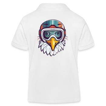 Adler Winter Schnee - Kinder Organic Poloshirt Mini Sprinter von Stanley/Stella - Weiß - Hinten