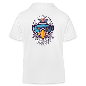 Adler Winter Flieger - Kinder Organic Poloshirt Mini Sprinter von Stanley/Stella - Weiß - Hinten