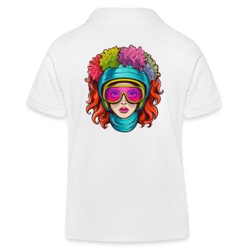 Creazy Ski Frau - Kinder Organic Poloshirt Mini Sprinter von Stanley/Stella - Weiß - Hinten