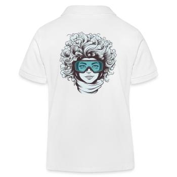 Frau Sonnenbrille Skibrille - Kinder Organic Poloshirt Mini Sprinter von Stanley/Stella - Weiß - Hinten