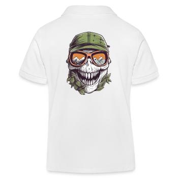 Tyrannosaurus Rex Brille - Kinder Organic Poloshirt Mini Sprinter von Stanley/Stella - Weiß - Hinten