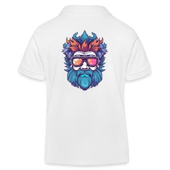 Mann König Brille - Kinder Organic Poloshirt Mini Sprinter von Stanley/Stella - Weiß - Hinten
