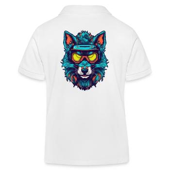 Wolf Brille - Kinder Organic Poloshirt Mini Sprinter von Stanley/Stella - Weiß - Hinten