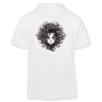 Frau wilde Frisur - Kinder Organic Poloshirt Mini Sprinter von Stanley/Stella - Weiß - Hinten