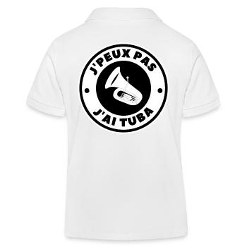 I can't I snorkel - Kids Organic Polo Shirt by Stanley/Stella - white - Back