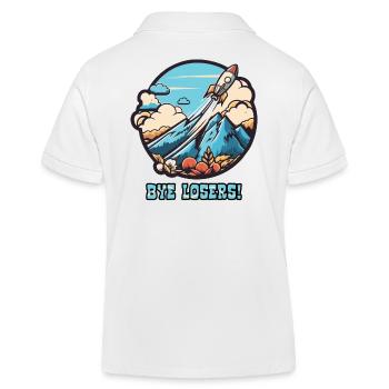 Tschüss Ihr Verlierer! Start der Rakete - Kinder Organic Poloshirt Mini Sprinter von Stanley/Stella - Weiß - Hinten
