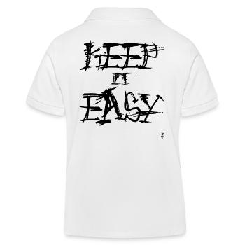 Keep it Easy - Kids Organic Polo Shirt by Stanley/Stella - white - Back