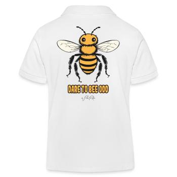 Wage es, eigenartig zu sein wie die Cartoon Biene - Kinder Organic Poloshirt Mini Sprinter von Stanley/Stella - Weiß - Hinten