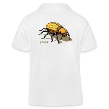 Ein riesiges fettes Insekt - Kinder Organic Poloshirt Mini Sprinter von Stanley/Stella - Weiß - Hinten