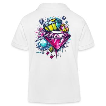 Croquis de diamants, rubis et bijoux - Polo enfant bio Stanley/Stella - blanc - Dos
