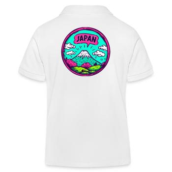 Dessin animé mignon du mont Fuji, Japon - Polo enfant bio Stanley/Stella - blanc - Dos