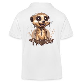 Drôle de suricate au chocolat - Polo enfant bio Stanley/Stella - blanc - Dos