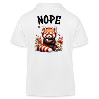 Panda roux Drôle de dicton Nope Renard de Feu - Polo enfant bio Stanley/Stella - blanc - Dos
