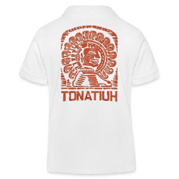 Aztekengott Antike Mythologie Tonatiuh - Kinder Organic Poloshirt Mini Sprinter von Stanley/Stella - Weiß - Hinten