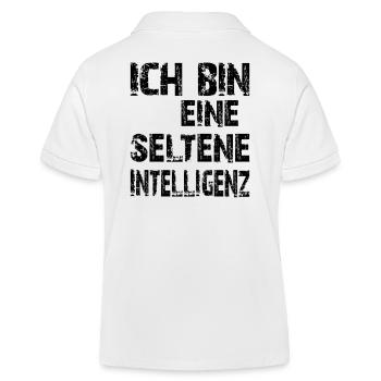 KI Spruch Ich bin eine seltene Intelligenz - Kinder Organic Poloshirt Mini Sprinter von Stanley/Stella - Weiß - Hinten