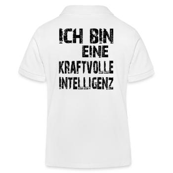 KI Spruch Ich bin eine kraftvolle Intelligenz - Kinder Organic Poloshirt Mini Sprinter von Stanley/Stella - Weiß - Hinten