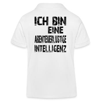 KI Spruch abenteuerlustige Intelligenz - Kinder Organic Poloshirt Mini Sprinter von Stanley/Stella - Weiß - Hinten