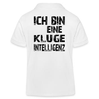 KI Spruch Ich bin eine kluge Intelligenz - Kinder Organic Poloshirt Mini Sprinter von Stanley/Stella - Weiß - Hinten