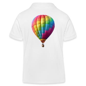 Bunt Schwebende Träume im Heißluftballon - Kinder Organic Poloshirt Mini Sprinter von Stanley/Stella - Weiß - Hinten