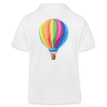 Montgolfières colorées flottant dans le ciel - Polo enfant bio Stanley/Stella - blanc - Dos