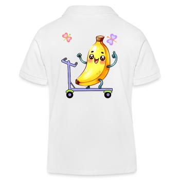 Lustig witzig Obst Banane Bananen Kinder Kind Baby - Kinder Organic Poloshirt Mini Sprinter von Stanley/Stella - Weiß - Hinten