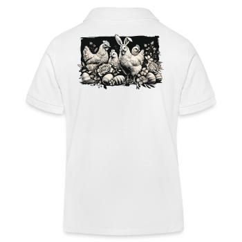 Ostern Hühner Küken Retro Ästhetik - Kinder Organic Poloshirt Mini Sprinter von Stanley/Stella - Weiß - Hinten