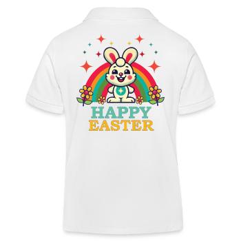 Ostern Retro Ästhetik Fröhlicher Hase - Kinder Organic Poloshirt Mini Sprinter von Stanley/Stella - Weiß - Hinten