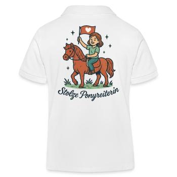 fier poney cavalier équitation fille - Polo enfant bio Stanley/Stella - blanc - Dos