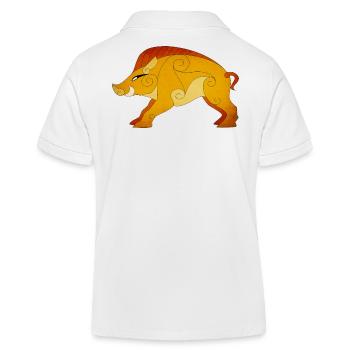 Sanglier Gaulois - Polo enfant bio Stanley/Stella - blanc - Dos