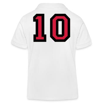 Le numéro 10 - le numéro dix - Polo enfant bio Stanley/Stella - blanc - Dos