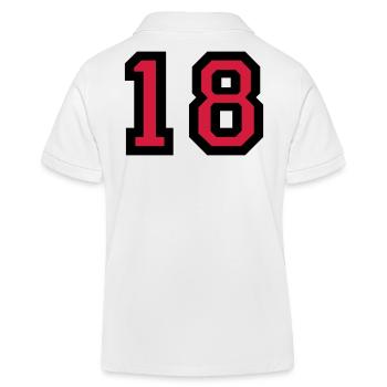Le numéro 18 - numéro dix-huit - Polo enfant bio Stanley/Stella - blanc - Dos