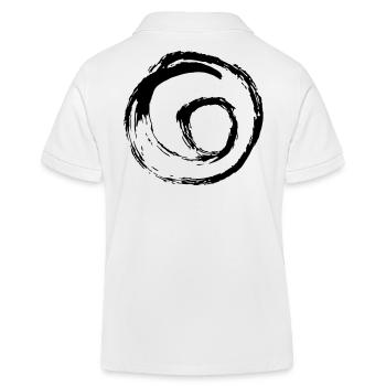 Spirale tourbillon point de cercle tourbillon dessiné à la main - Polo enfant bio Stanley/Stella - blanc - Dos