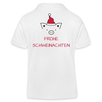 Joyeux Noël Cochon I Joyeux Schweinachten - Polo enfant bio Stanley/Stella - blanc - Dos
