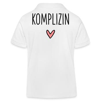 Accomplice heart gift friendship love - Kids Organic Polo Shirt by Stanley/Stella - white - Back