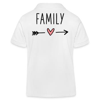 Famille coeur flèche amour cupidon cohésion - Polo enfant bio Stanley/Stella - blanc - Dos