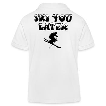 Ski You Later Schi und Wintersport Design - Kinder Organic Poloshirt Mini Sprinter von Stanley/Stella - Weiß - Hinten