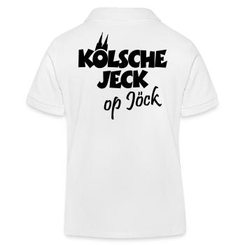 Kölsche Jeck op Jöck Kölsch Köln - Kinder Organic Poloshirt Mini Sprinter von Stanley/Stella - Weiß - Hinten