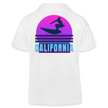 Californie, California, surf - Polo enfant bio Stanley/Stella - blanc - Dos