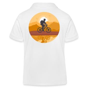 Radfahren, Radfahrer, Fahrradfan - Kinder Organic Poloshirt Mini Sprinter von Stanley/Stella - Weiß - Hinten