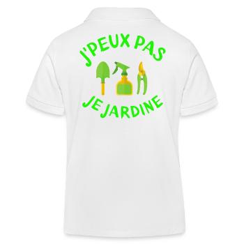 jardinage, jardiner, fan de jardinage - Polo enfant bio Stanley/Stella - blanc - Dos