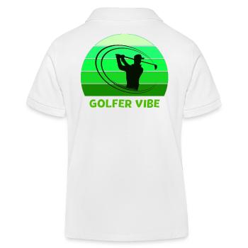golf, golfer, golffan - Kinder Organic Poloshirt Mini Sprinter von Stanley/Stella - Weiß - Hinten
