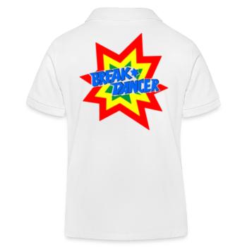 Lebhafte Breakdancer Motivgestaltung - Kinder Organic Poloshirt Mini Sprinter von Stanley/Stella - Weiß - Hinten