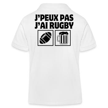 rugby, rugby sport, rugby humour - Polo enfant bio Stanley/Stella - blanc - Dos