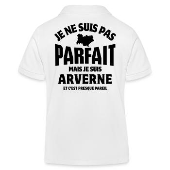 Auvergne, je suis auvergnat - Polo enfant bio Stanley/Stella - blanc - Dos