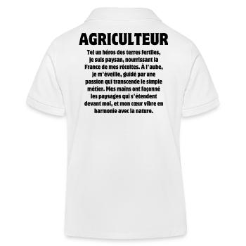 Landwirt, Landwirtschaft, Landschaft - Kinder Organic Poloshirt Mini Sprinter von Stanley/Stella - Weiß - Hinten